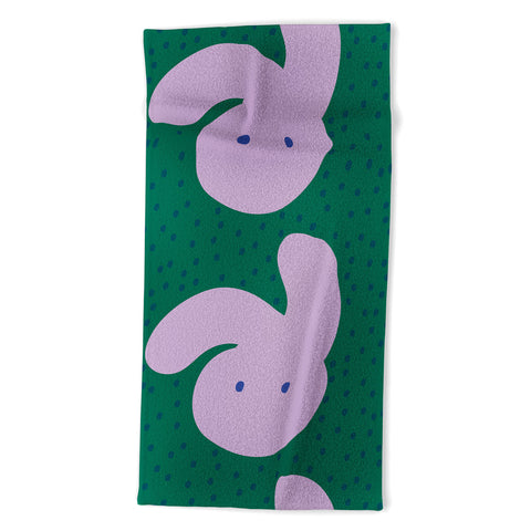 Camilla Foss Pebbles and Rabbit Beach Towel