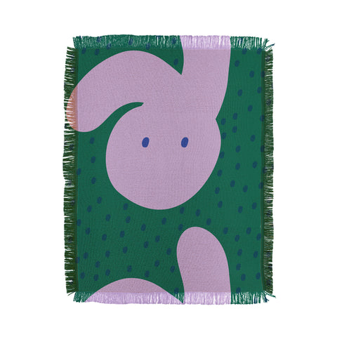 Camilla Foss Pebbles and Rabbit Throw Blanket