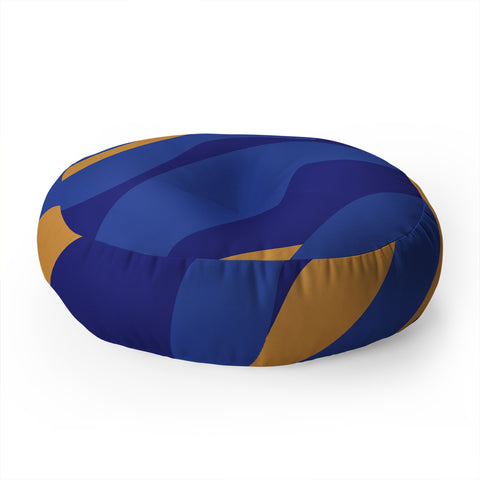 Camilla Foss Pebbles in Stream Floor Pillow Round