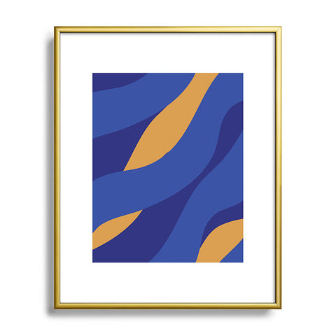 Camilla Foss Pebbles in Stream Metal Framed Art Print