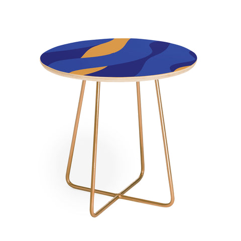 Camilla Foss Pebbles in Stream Round Side Table
