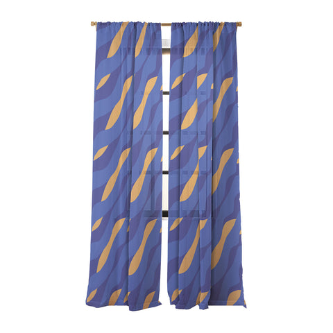 Camilla Foss Pebbles in Stream Sheer Window Curtain