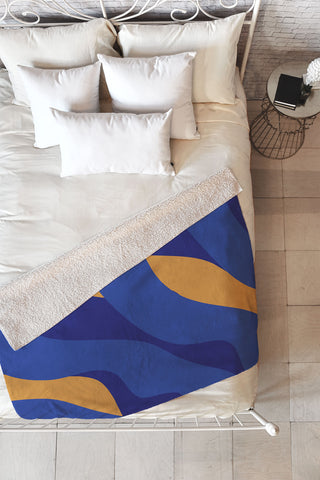 Camilla Foss Pebbles in Stream Fleece Throw Blanket