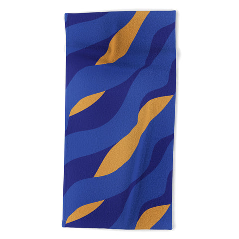 Camilla Foss Pebbles in Stream Beach Towel