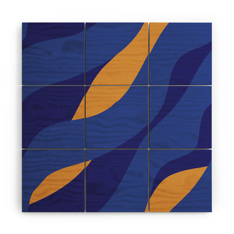 Camilla Foss Pebbles in Stream Wood Wall Mural