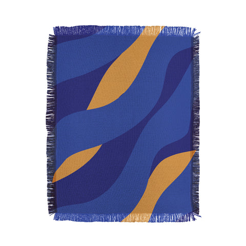 Camilla Foss Pebbles in Stream Throw Blanket