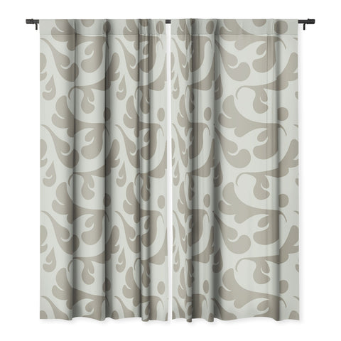 Camilla Foss Playful Gray Blackout Window Curtain