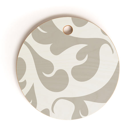 Camilla Foss Playful Gray Cutting Board Round