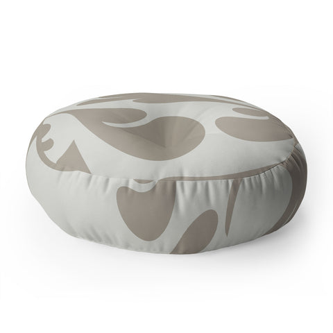 Camilla Foss Playful Gray Floor Pillow Round