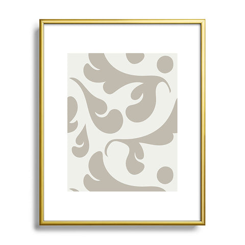 Camilla Foss Playful Gray Metal Framed Art Print