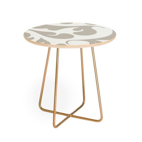 Camilla Foss Playful Gray Round Side Table