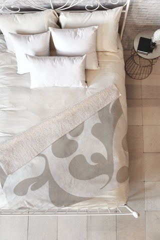 Camilla Foss Playful Gray Fleece Throw Blanket