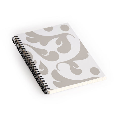 Camilla Foss Playful Gray Spiral Notebook