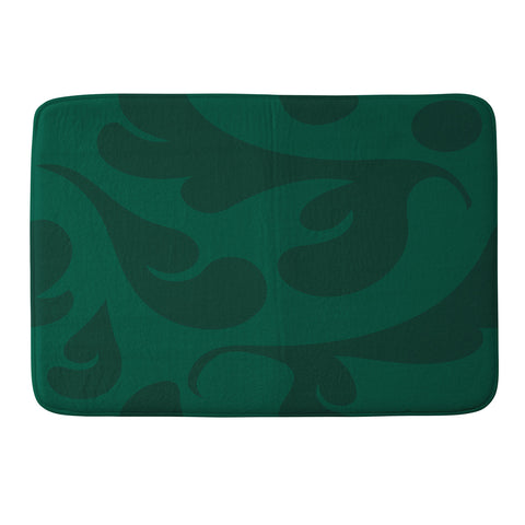 Camilla Foss Playful Green Memory Foam Bath Mat