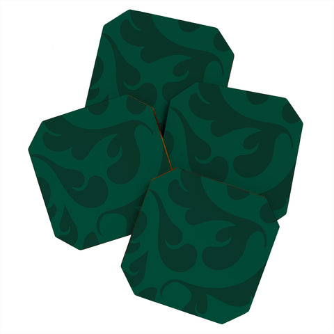 Camilla Foss Playful Green Coaster Set