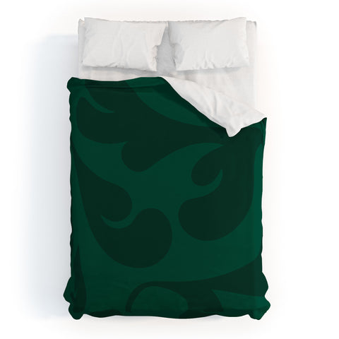 Camilla Foss Playful Green Duvet Cover