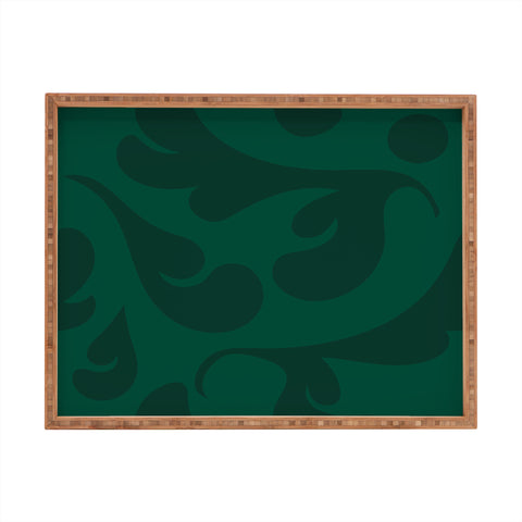 Camilla Foss Playful Green Rectangular Tray