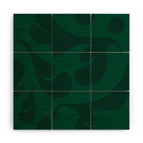 Camilla Foss Playful Green Wood Wall Mural