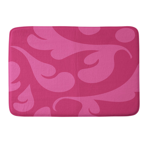 Camilla Foss Playful Pink Memory Foam Bath Mat