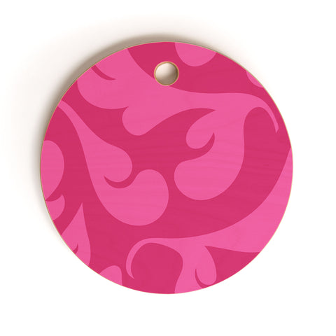 Camilla Foss Playful Pink Cutting Board Round
