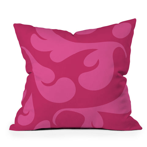 Camilla Foss Playful Pink Outdoor Throw Pillow