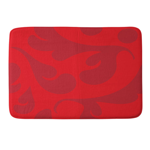 Camilla Foss Playful Red Memory Foam Bath Mat