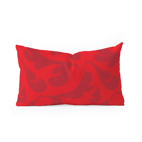 Camilla Foss Playful Red Oblong Throw Pillow