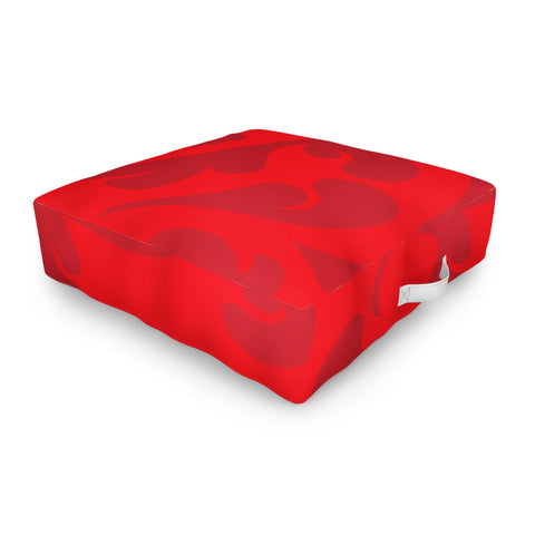 Camilla Foss Playful Red Outdoor Floor Cushion