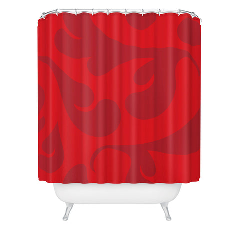 Camilla Foss Playful Red Shower Curtain