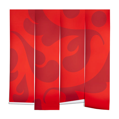 Camilla Foss Playful Red Wall Mural