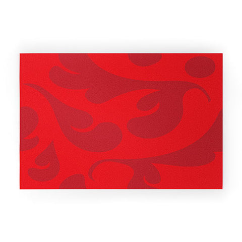 Camilla Foss Playful Red Welcome Mat