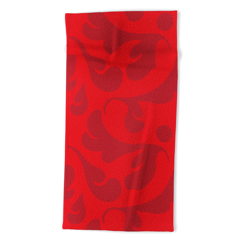 Camilla Foss Playful Red Beach Towel