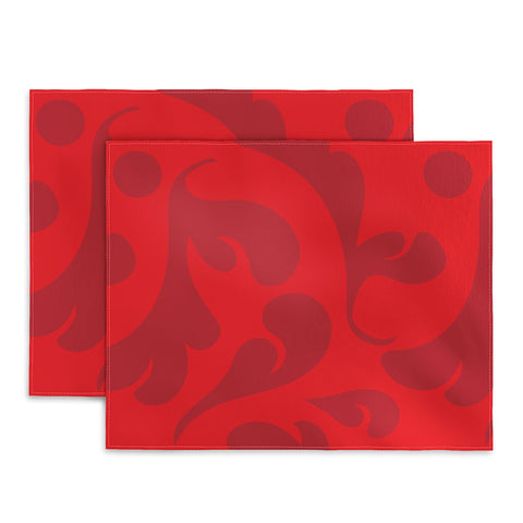 Camilla Foss Playful Red Placemat