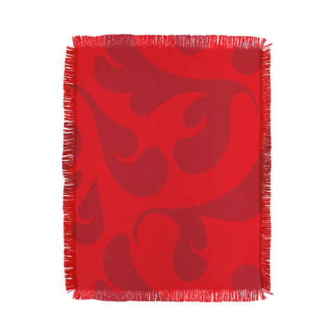 Camilla Foss Playful Red Throw Blanket