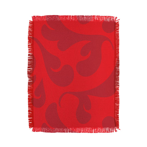 Camilla Foss Playful Red Throw Blanket