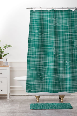 Camilla Foss Scandi Linen Shower Curtain And Mat