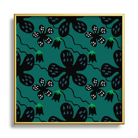 Camilla Foss Scandi Meadow Square Metal Framed Art Print