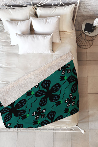 Camilla Foss Scandi Meadow Fleece Throw Blanket