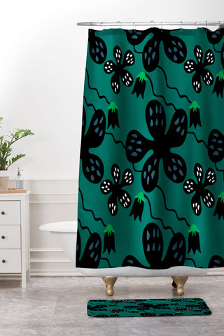Camilla Foss Scandi Meadow Shower Curtain And Mat