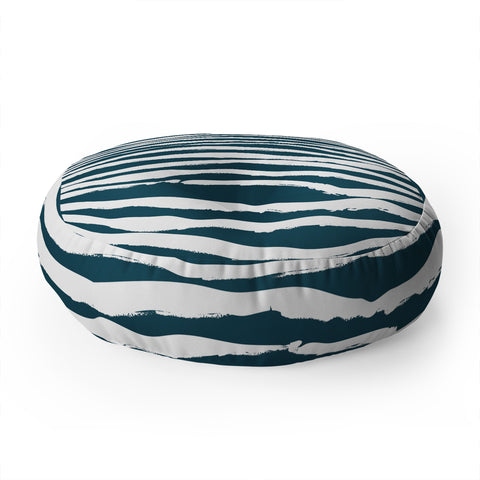 Camilla Foss Scandi Waves Floor Pillow Round