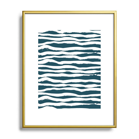 Camilla Foss Scandi Waves Metal Framed Art Print