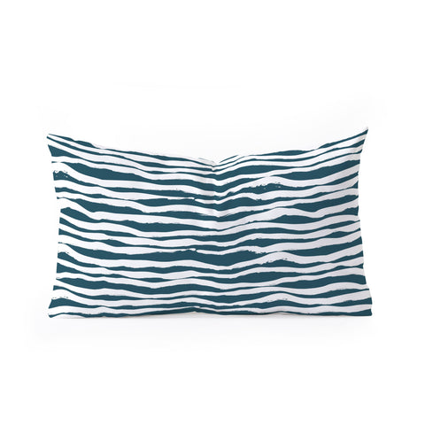 Camilla Foss Scandi Waves Oblong Throw Pillow