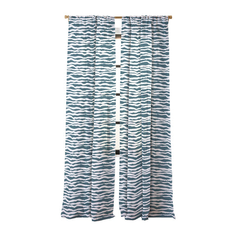 Camilla Foss Scandi Waves Sheer Window Curtain