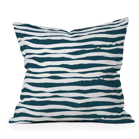 Camilla Foss Scandi Waves Outdoor Throw Pillow