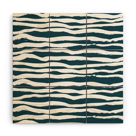Camilla Foss Scandi Waves Wood Wall Mural