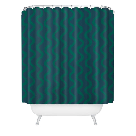Camilla Foss Scandi Wavy Shower Curtain