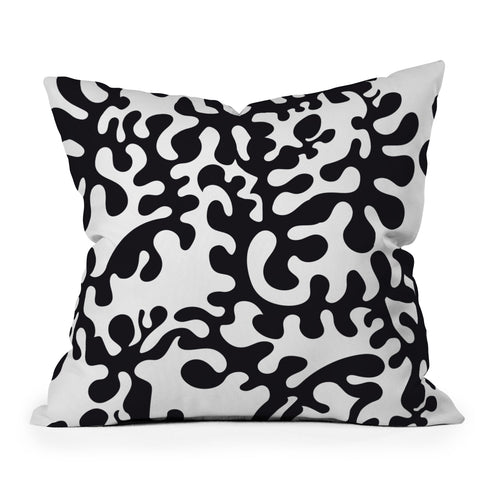 Camilla Foss Shapes Black and White Outdoor Throw Pillow