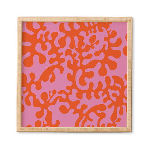 Camilla Foss Shapes Pink and Orange Framed Wall Art