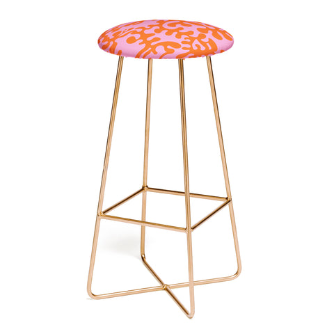 Camilla Foss Shapes Pink and Orange Bar Stool