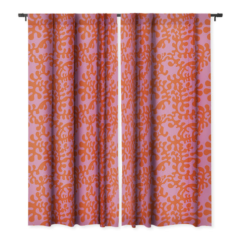 Camilla Foss Shapes Pink and Orange Blackout Window Curtain
